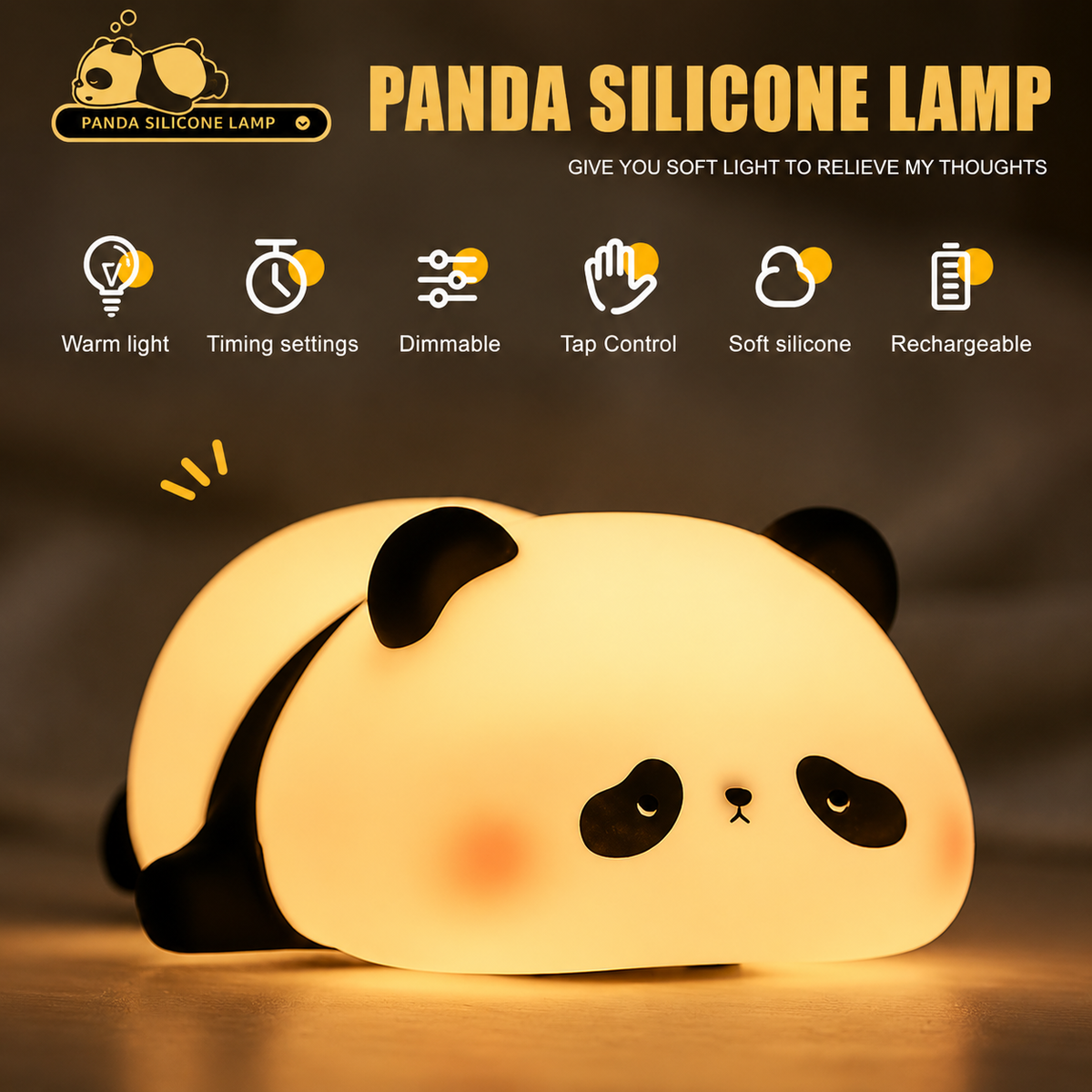 Cute Panda Night Light