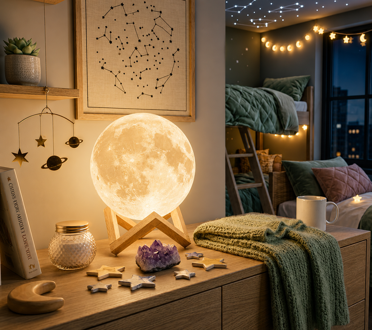 3D LED Moon Light