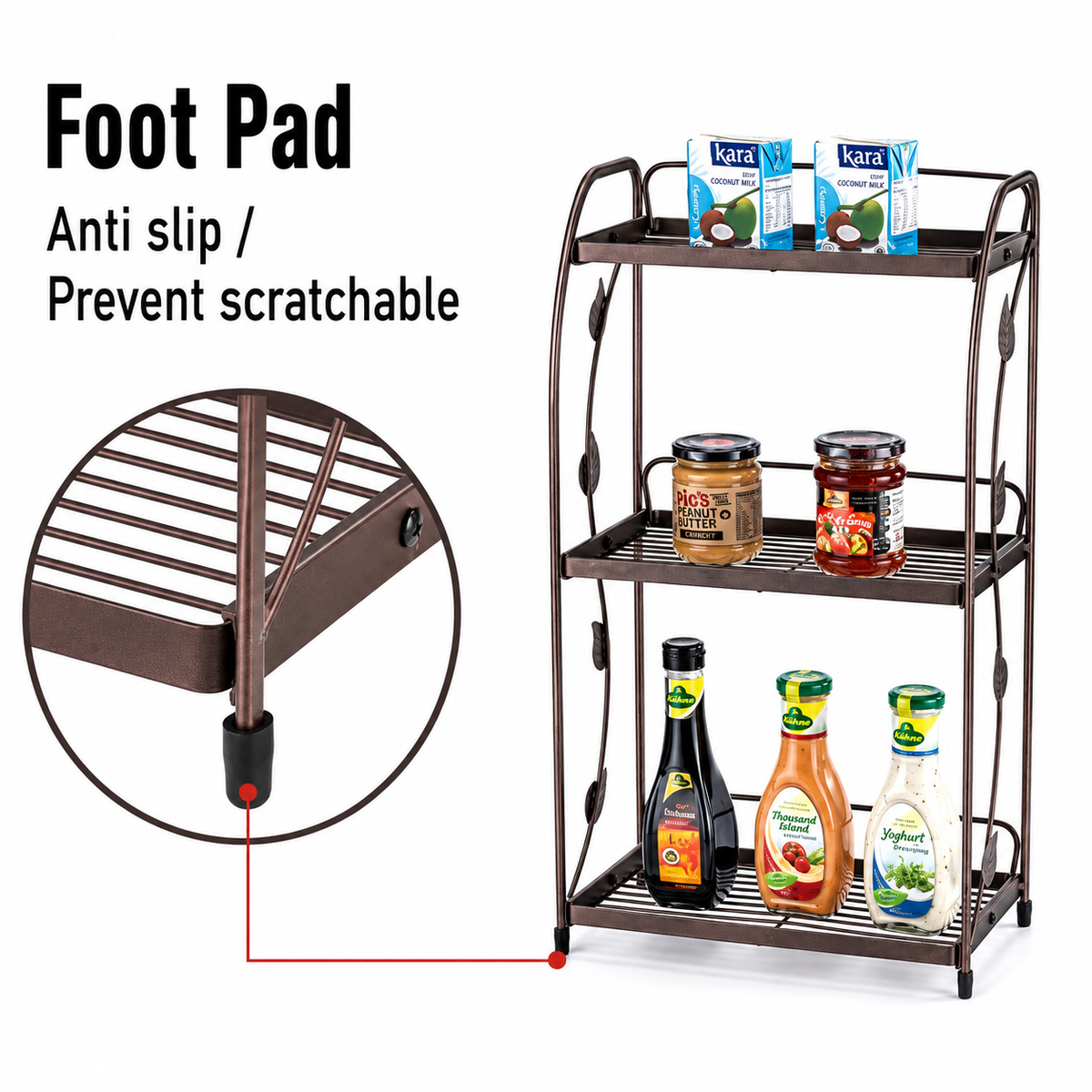 3-Layer Kitchen Storage Rack
